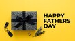 © Graphic Plenty - Happy fathers day gift ideas father's day celebration with wrapped present keychain and cufflinks