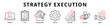 © azaya - linecolor - Strategy Execution web banner icon vector illustration concept