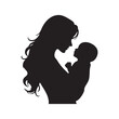 © TM - Happy mother's day or Mother and daughter silhouette of