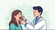 © ijo - Dentist examining a patients mouth closely.