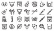© Vector Galaxy - Medical urology and kidney health outline icon collection with clinical