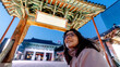 © ADDICTIVE STOCK - Woman traveler at Bongeunsa Temple gate in Gangnam, Seoul