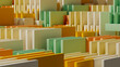 © ADDICTIVE STOCK - Colorful layered blocks form an abstract design in geometric style