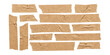 © GraphixEra - Set of brown masking tape strips and adhesive paper pieces for scrapbooking and decoration projects