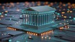 © Stock by Anika - Digital technology representing the future of law and banking