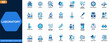 © aura studio - Laboratory icon set. Science research, biology, chemistry, medical diagnostics, biotechnology, lab equipment, experiment tools, clinical analysis. Editable icons collection. Vector.