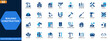 © aura studio - Building and construction icon set. Construction, renovation, repair, contractor, tools, materials, architecture, safety equipment. Editable icons collection. Vector.