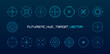 © Art_Stars - Futuristic HUD target pointers with digital crosshair elements and aiming interface. Modern vector UI design for gaming, radar and cyber technology screens