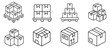 © gerik_a - set of package box icons in line style for delivery and logistics on transparent background
