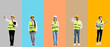© New Africa - Engineer. Portraits of people on color backgrounds, collection