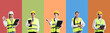 © New Africa - Engineer. Portraits of people on color backgrounds, collection