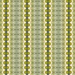 © Muhammad lutfi - Seamless green ornamental pattern with geometric floral motifs, vintage textile texture, decorative stripes and symmetric abstract wallpaper design.