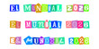 © velikiyzayats - EL MUNDIAL 2026 letras estilo collage colorido para diseno grafico deportivo, tipografia creativa para carteles de eventos y publicidad