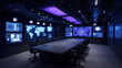 © ANITEK MEDIA  - Military Command Center With Screens and Dark Color Tones