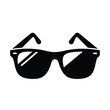 © Elvan - Minimalist black icon of classic retro style sunglasses.