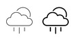 © UniQue DEsigN - Partly cloudy and rainy weather icon set with weather forecast, cloud icon