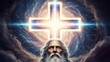 © wati - Celestial Vision: A Divine Encounter Amidst Cosmic Radiance and Spiritual Awakening