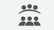 © Shamim_Ahmed - Community group icon symbolizing unity support and protection for diverse social networks with stylized human figures representing collaboration teamwork inclusive leadership and collective safety.
