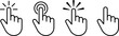 © SK Stock - Collection of hand cursor pointer icons with click effect for website interface design elements