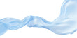 © ArtBackground - Light blue sheer fabric flowing in the wind isolated on transparent background with copy space 3D render