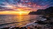 © SUJIT - Stunning sunset over the jagged peaks of senja island in norway
