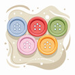 © bimo - Colorful Sewing Buttons Illustration