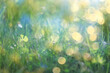 © kichigin19 - bokeh grass and flowers, summer nature background, blurred sun glare on fields of meadow flowers and fresh grass