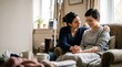 © Mr. Bolota - Woman comforts friend receiving IV treatment at home