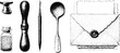 © Artem - Writing tools and wax sealed envelope arranged on paper