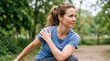 © Letcia - Person doing light exercise outdoors healthy lifestyle fitness routine natural environment fresh air movement wellness activity peaceful scene today.