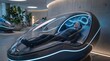 © Stitch - Woman relaxing inside futuristic glowing hyperbaric wellness pod during advanced recovery therapy session