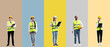 © New Africa - Engineer. Portraits of people on color backgrounds, collection