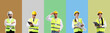 © New Africa - Engineer. Portraits of people on color backgrounds, collection