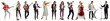 © New Africa - Musicians. Portraits of different people on white background, set