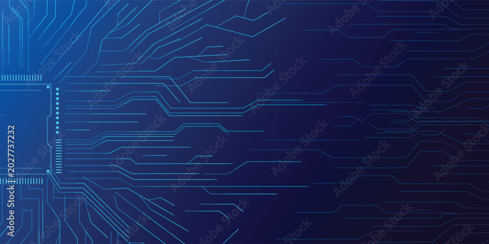 Artificial Intelligence AI Chip Processor Technology Background with ...