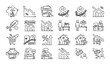 © MdSakib - Economic inflation icons vector minimal finance recession outline pack