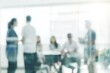 © brockel - Blurred business people meeting in office interior with space for business brainstorming background design.