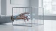 © KohXD - Person's hand touching a wire cage illustrating multi-agent ai operations and complex interactions in digital systems