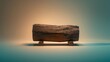 © Palmesrk - A rustic wooden log on wheels presented against a softly lit gradient background, showcasing natural textures