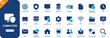 © icon - Computer icon. Containing folder, code, installation, computer protection, database, technology. Solid vector icon set.