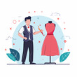 © rosyi - Fashion Designer Working on a Dress