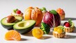© Bayu Tri Nugroho - Colorful Assorted Fruit and Vegetable Artisanal Sweets and Fresh Produce Display for Healthy Snack and Dessert Concept