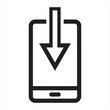 © Arafat Serniabat - Smartphone download icon with smartphone download transfer application software technology internet connection communication information interface electronic retrieve