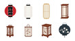 © Bang Andi - Collection of Traditional Japanese Lanterns in Various Styles and Designs.