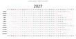 © Alex - Linear 2027 portuguese planner calendar for Portugal printable layout