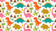 © su - Colorful dinosaurs in various poses.
