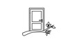 © Paren - Broken Doorway with Fallen Tree Branch Blocking Entrance