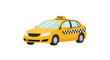 © RABEYA - yellow taxi cab illustration on white background