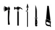 © RIKO - Collection of sharp metal hand tools.
