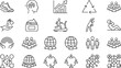 © MdShakib - Healthy Fitness Workout Lifestyle and Global Business Teamwork Line Icon Set for Corporate Wellness Software Interfaces